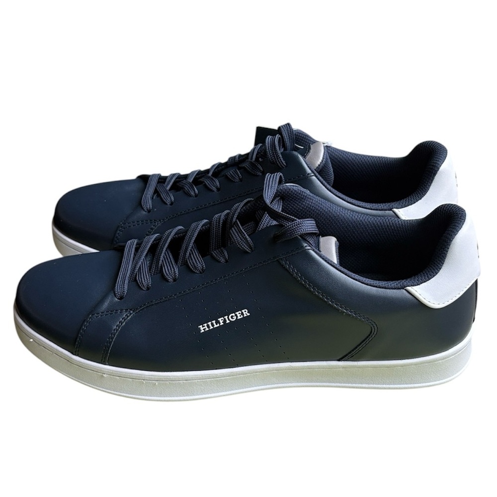 Tommy Hilfiger Jacalyn Men’s Sneaker Navy Blue Size 12 NWT Court Shoe - Picture 2 of 10